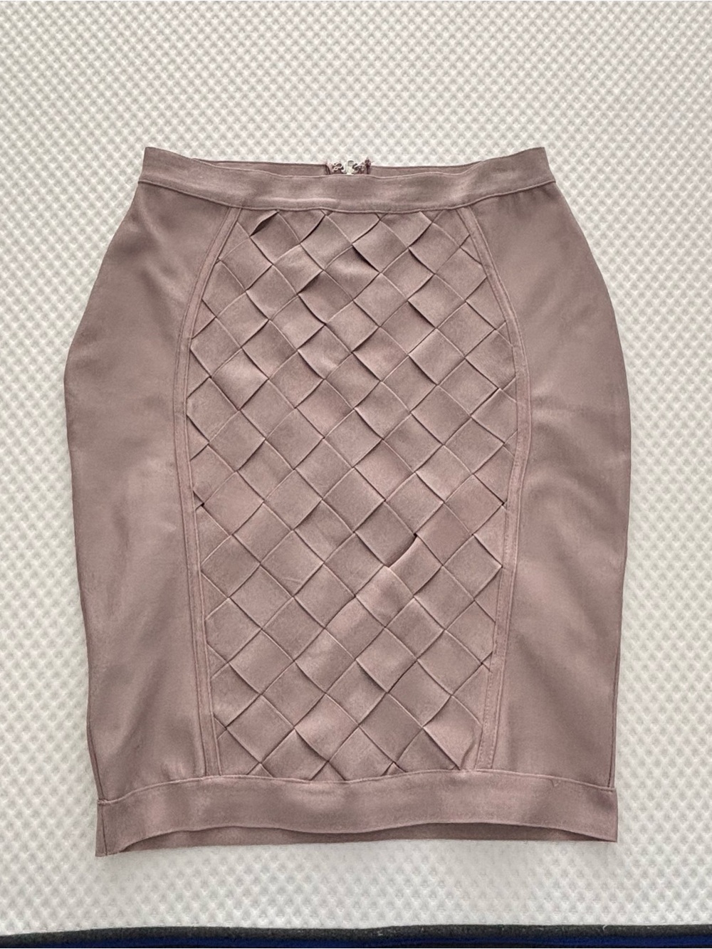 Woven Bandage Pencil Skirt in Dusty Rose XL